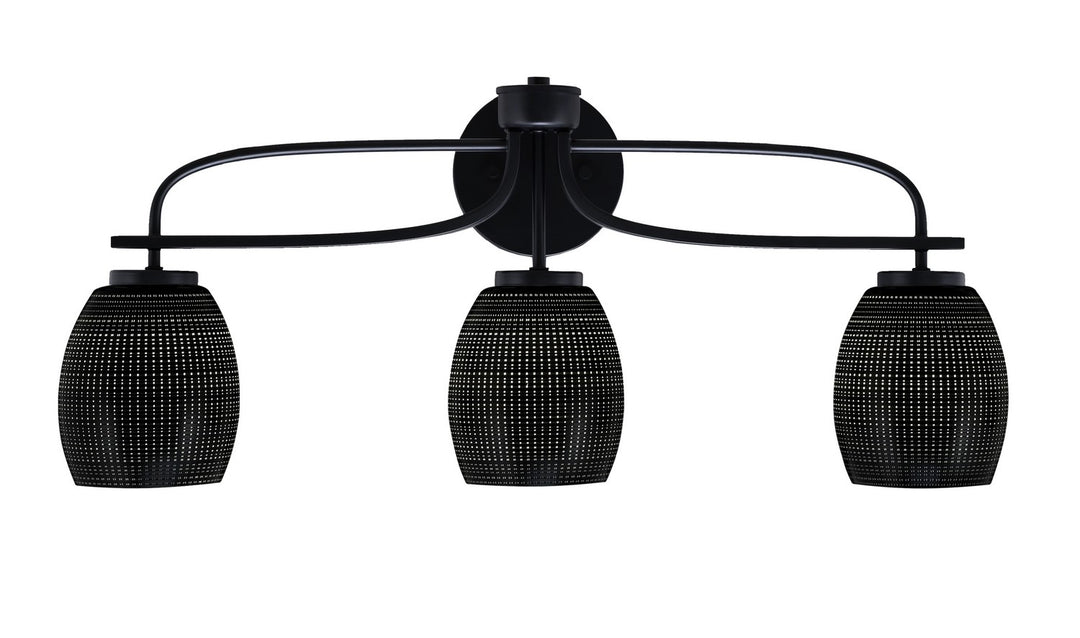 Toltec Cavella 3913-MB-4029 Bath Vanity Light 27 in. wide - Matte Black