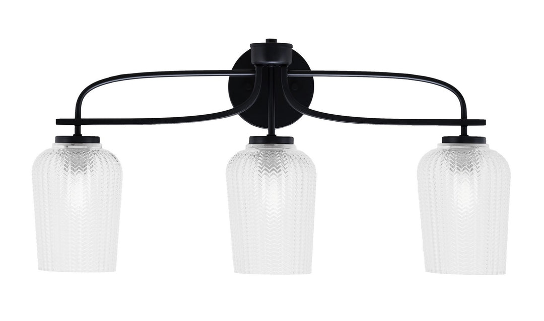 Toltec Cavella 3913-MB-4250 Bath Vanity Light 27 in. wide - Matte Black