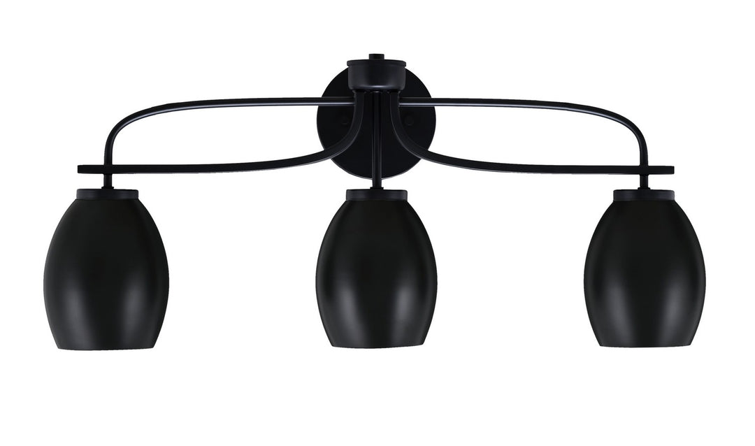 Toltec Cavella 3913-MB-426-MB Bath Vanity Light 27 in. wide - Matte Black