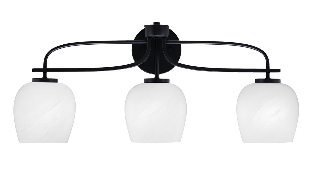 Toltec Cavella 3913-MB-4811 Bath Vanity Light 28 in. wide - Matte Black