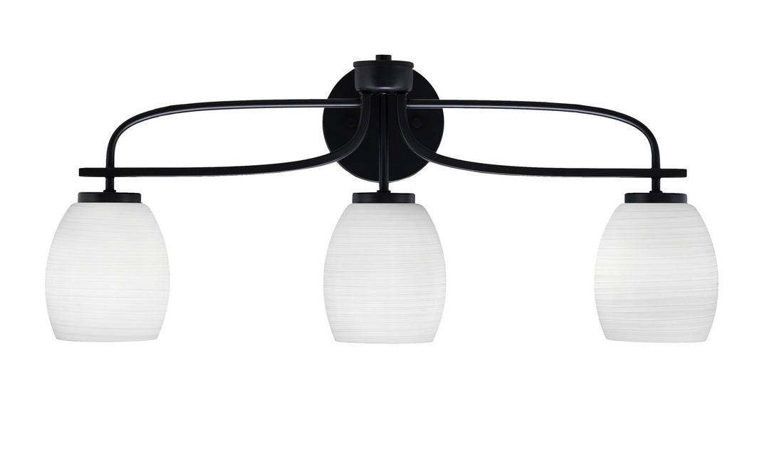 Toltec Cavella 3913-MB-615 Bath Vanity Light 27 in. wide - Matte Black