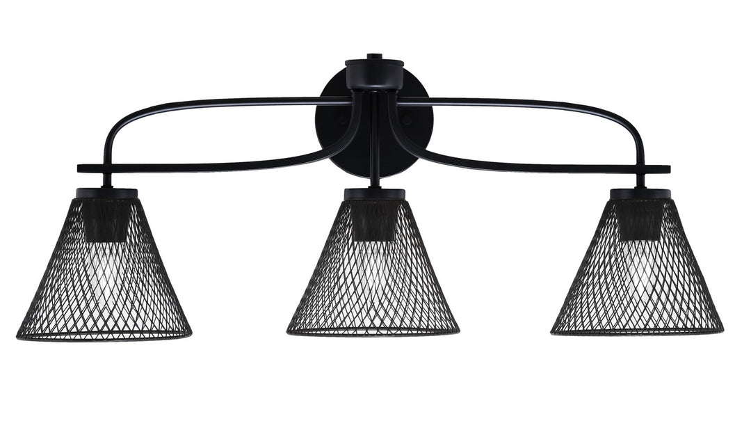 Toltec Cavella 3913-MB-805 Bath Vanity Light 29 in. wide - Matte Black