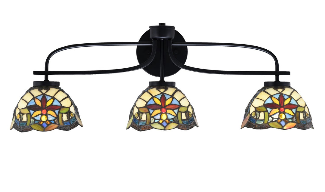Toltec Cavella 3913-MB-9365 Bath Vanity Light 29 in. wide - Matte Black