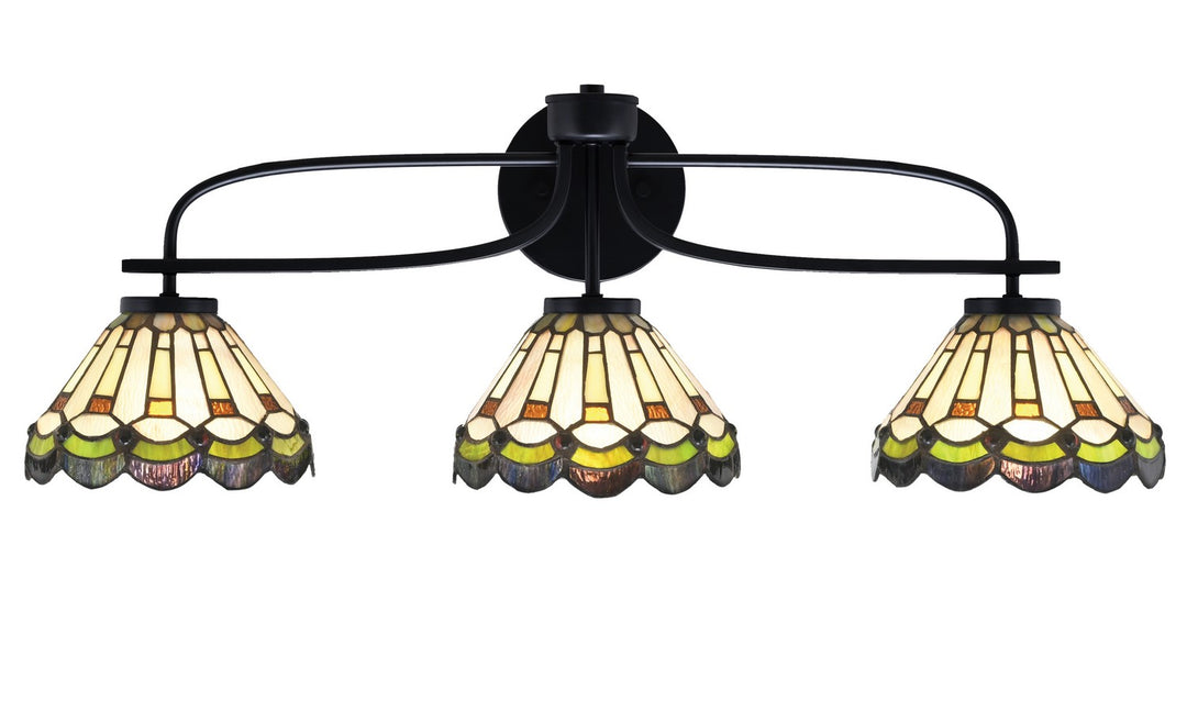Toltec Cavella 3913-MB-9395 Bath Vanity Light 29 in. wide - Matte Black