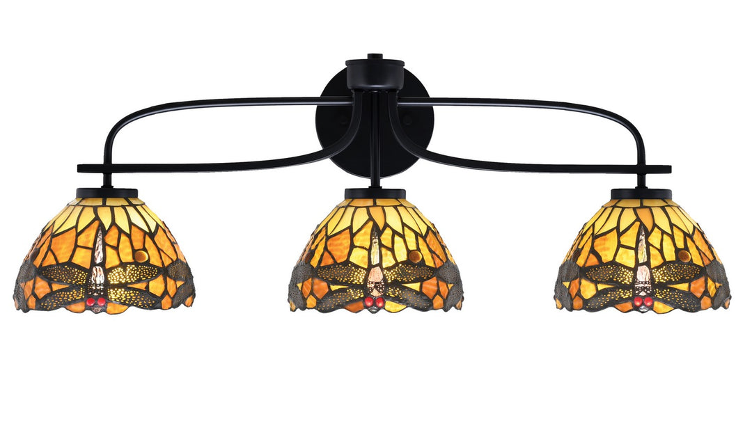 Toltec Cavella 3913-MB-9465 Bath Vanity Light 29 in. wide - Matte Black