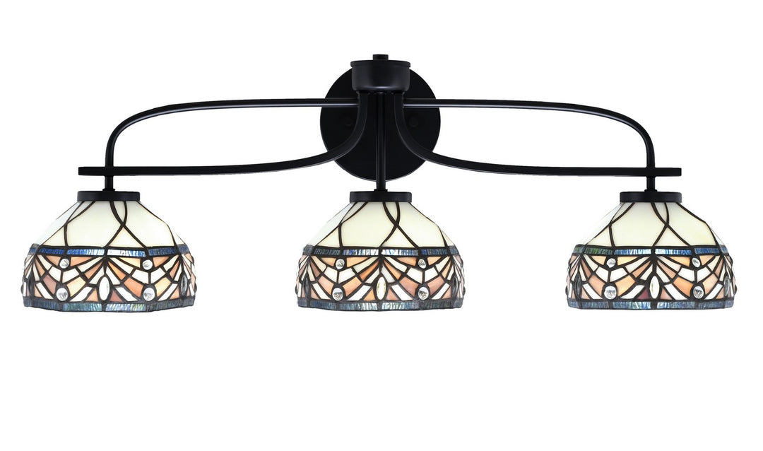 Toltec Cavella 3913-MB-9485 Bath Vanity Light 29 in. wide - Matte Black