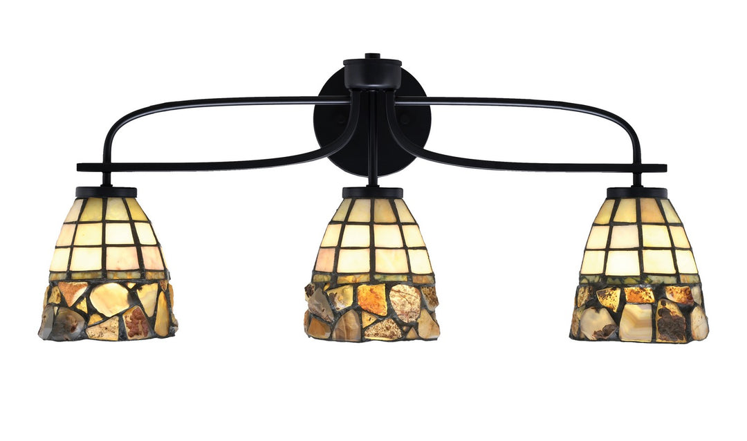 Toltec Cavella 3913-MB-9735 Bath Vanity Light 27 in. wide - Matte Black
