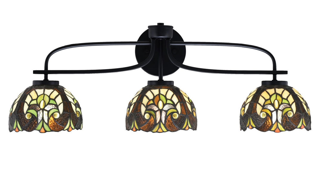 Toltec Cavella 3913-MB-9945 Bath Vanity Light 28 in. wide - Matte Black