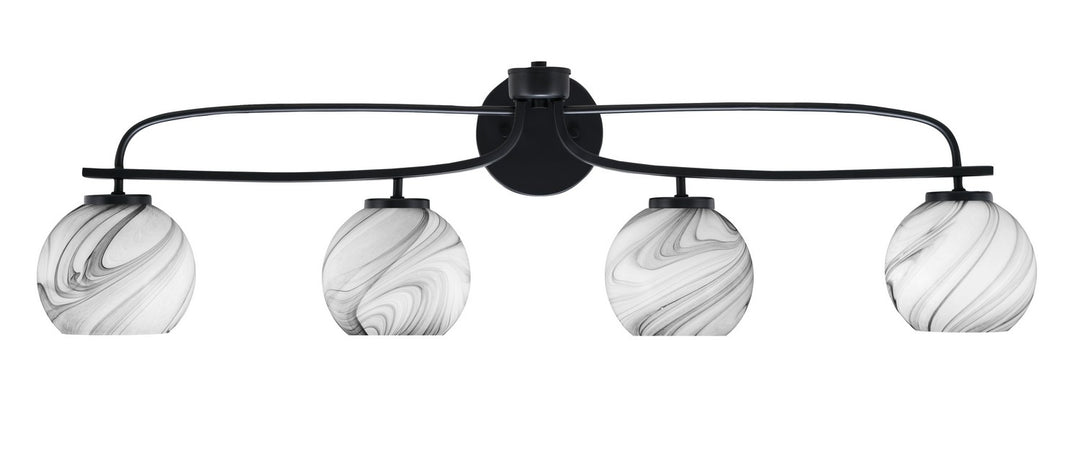 Toltec Cavella 3914-MB-4109 Bath Vanity Light 38 in. wide - Matte Black