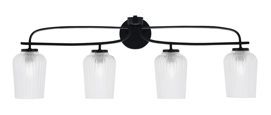 Toltec Cavella 3914-MB-4250 Bath Vanity Light 37 in. wide - Matte Black