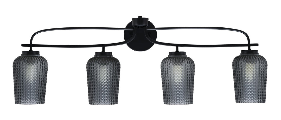 Toltec Cavella 3914-MB-4252 Bath Vanity Light 37 in. wide - Matte Black