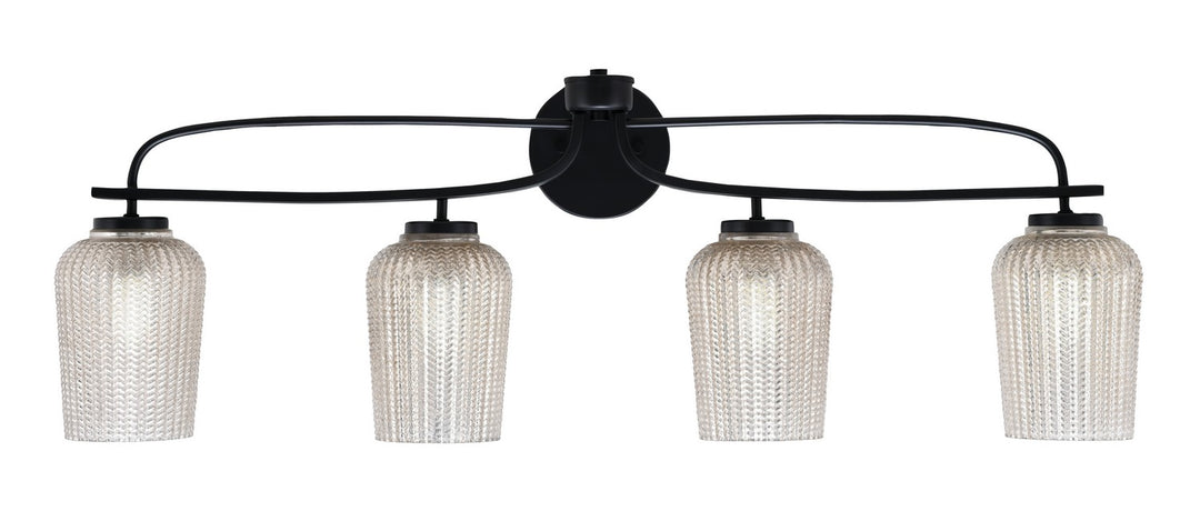 Toltec Cavella 3914-MB-4253 Bath Vanity Light 37 in. wide - Matte Black
