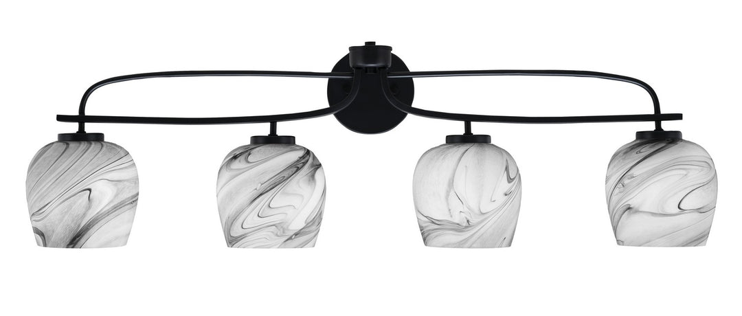 Toltec Cavella 3914-MB-4819 Bath Vanity Light 38 in. wide - Matte Black