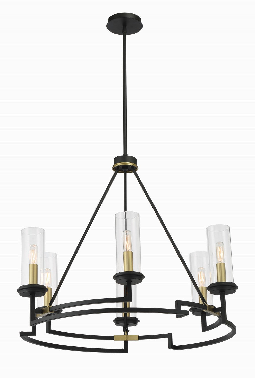 Minka-Lavery Hillstone 3206-781 Chandelier Light - Sand Coal & Soft Brass