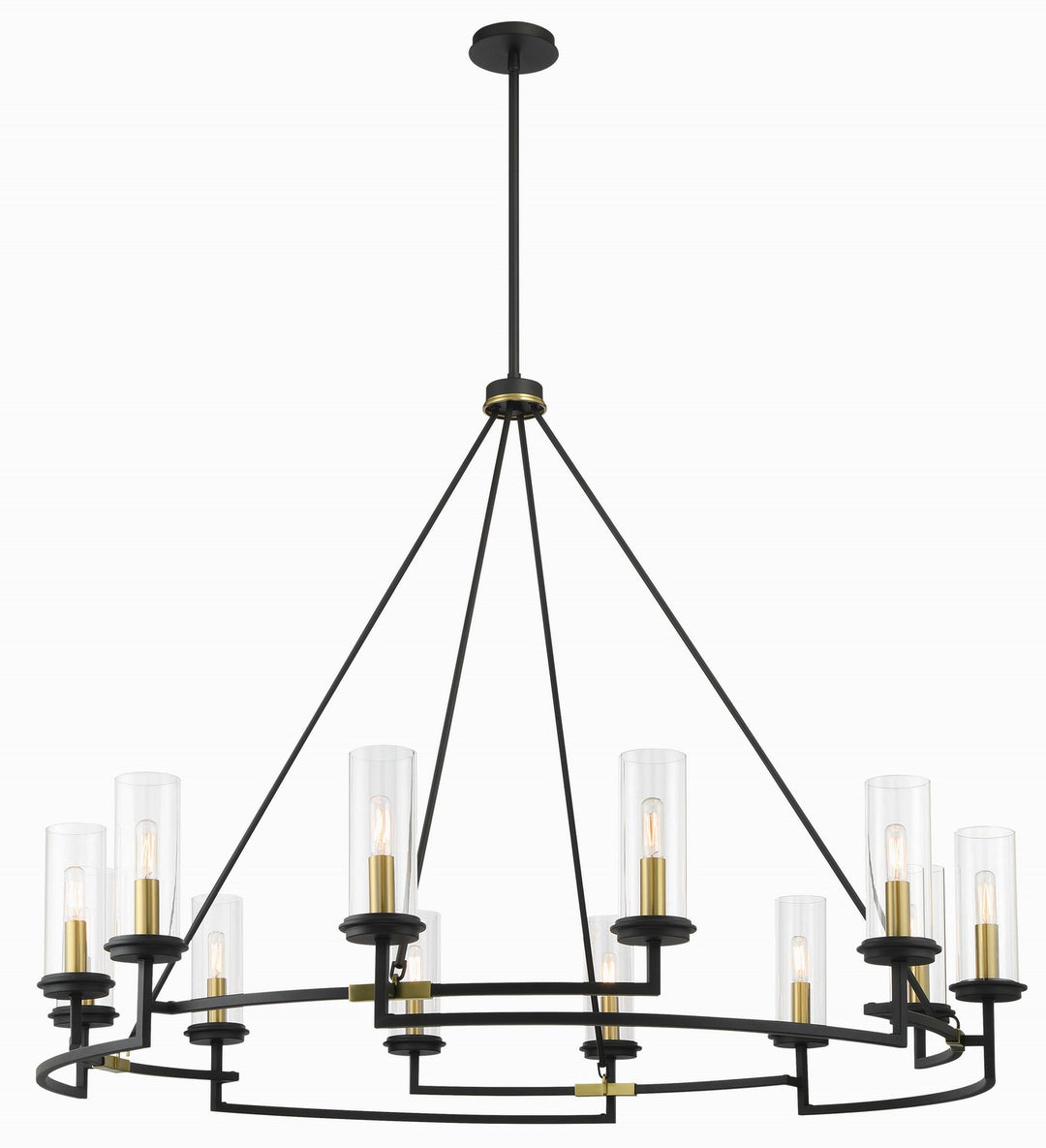 Minka-Lavery Hillstone 3207-781 Chandelier Light - Sand Coal & Soft Brass