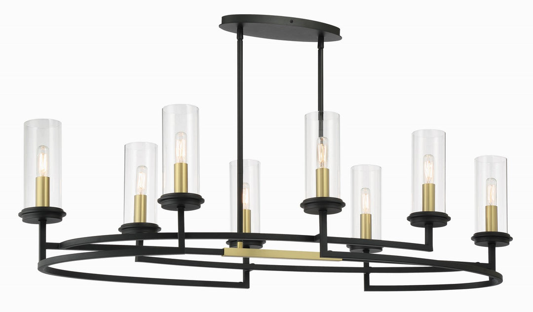 Minka-Lavery Hillstone 3208-781 Chandelier Light - Sand Coal & Soft Brass