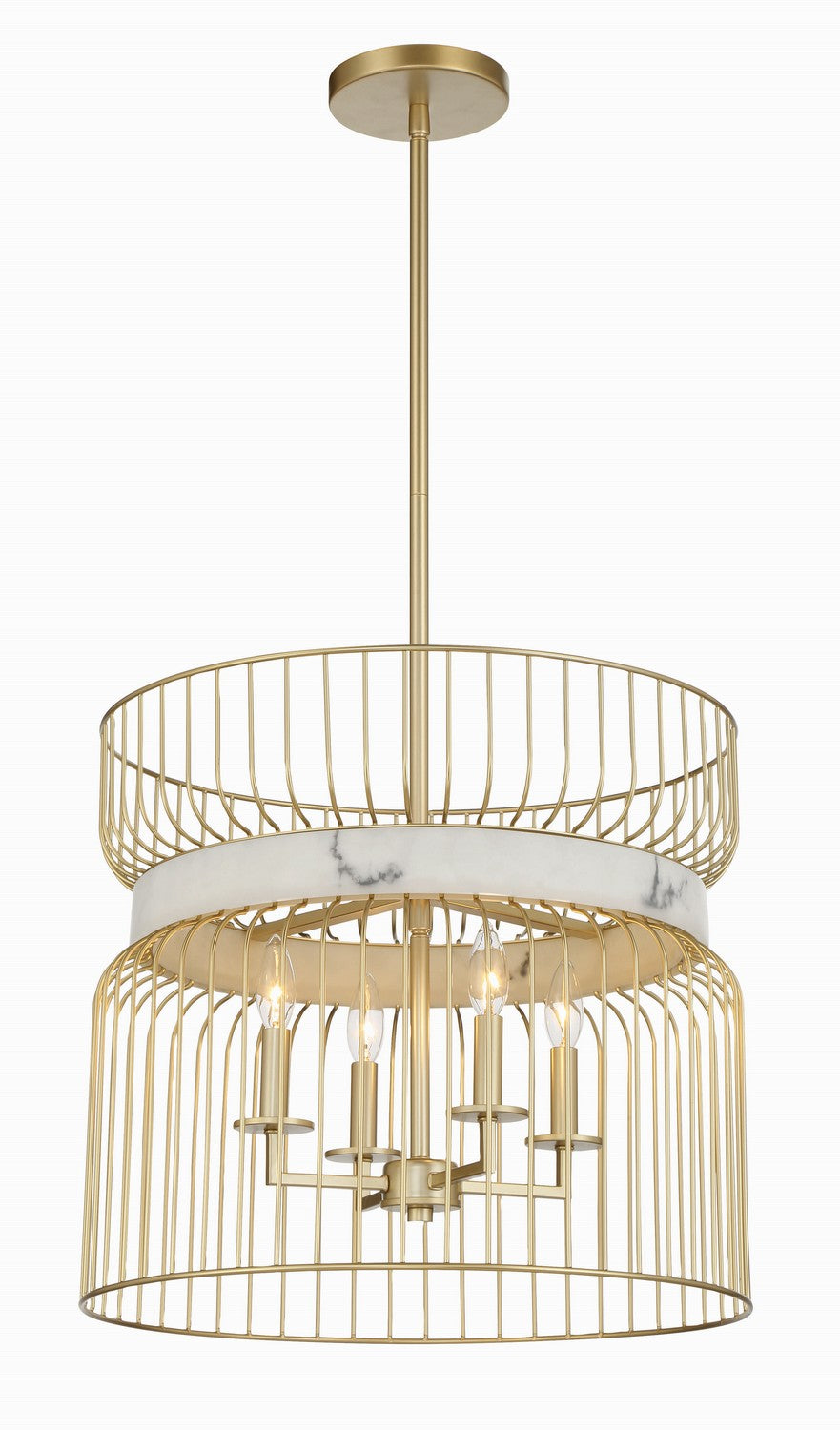 Minka-Lavery Park Slope 3394-754 Chandelier Light - Nouveau Gold