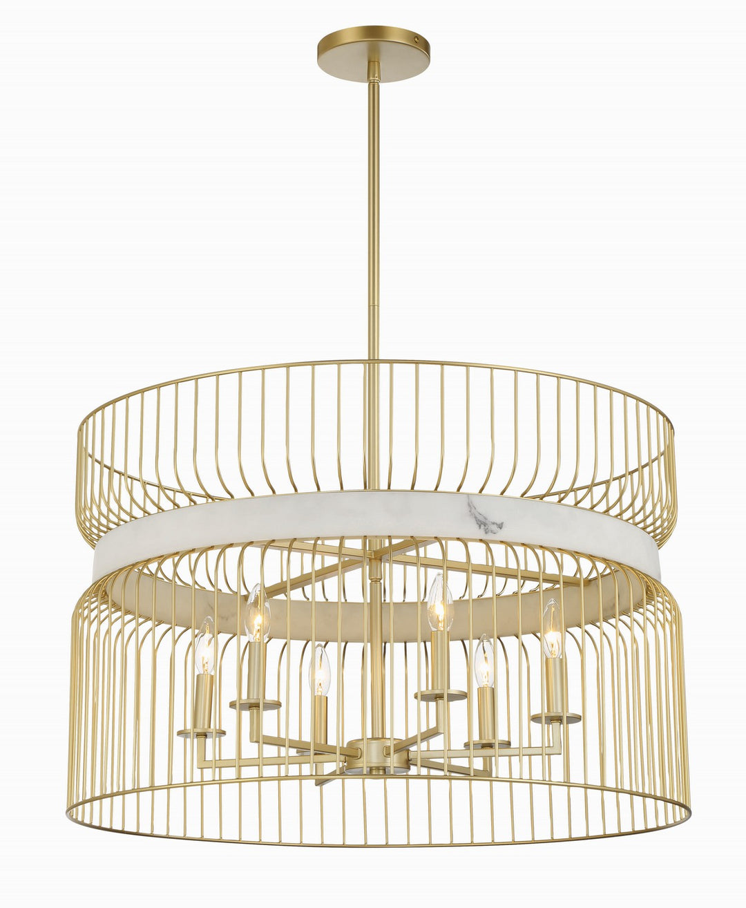 Minka-Lavery Park Slope 3396-754 Chandelier Light - Nouveau Gold