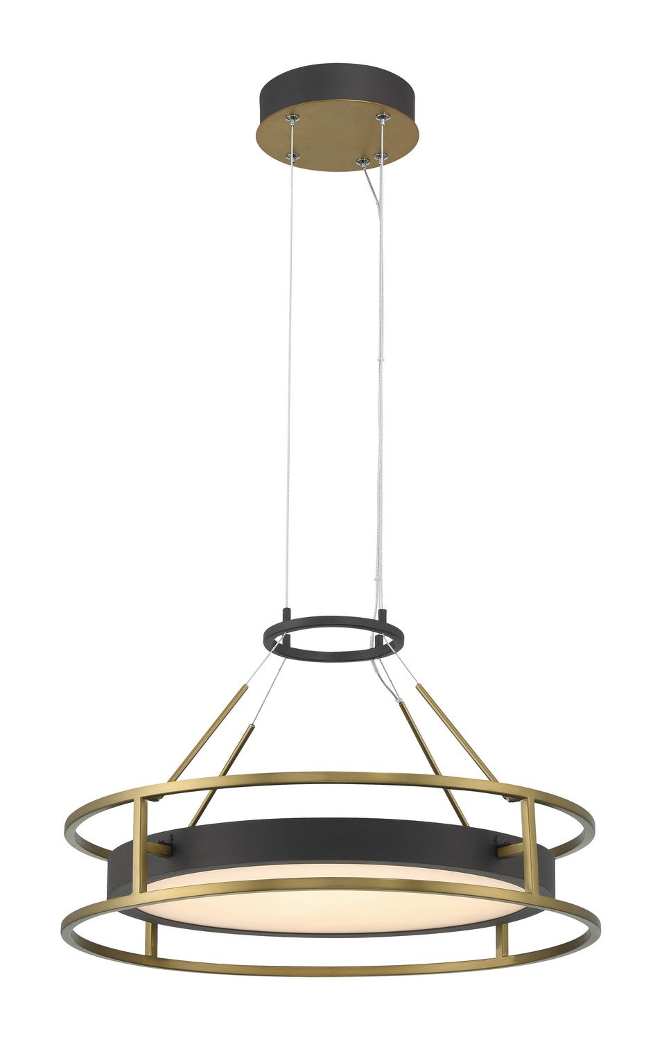 Minka-Lavery Levitation 5086-781-L Pendant Light - Soft Brass And Sand Coal