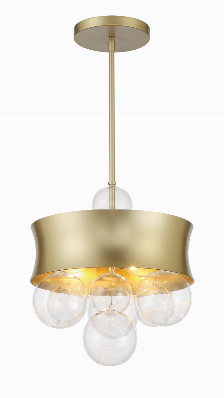 Minka-Lavery Verdi Square 5195-697 Pendant Light - Soft Gold With Gold Leaf