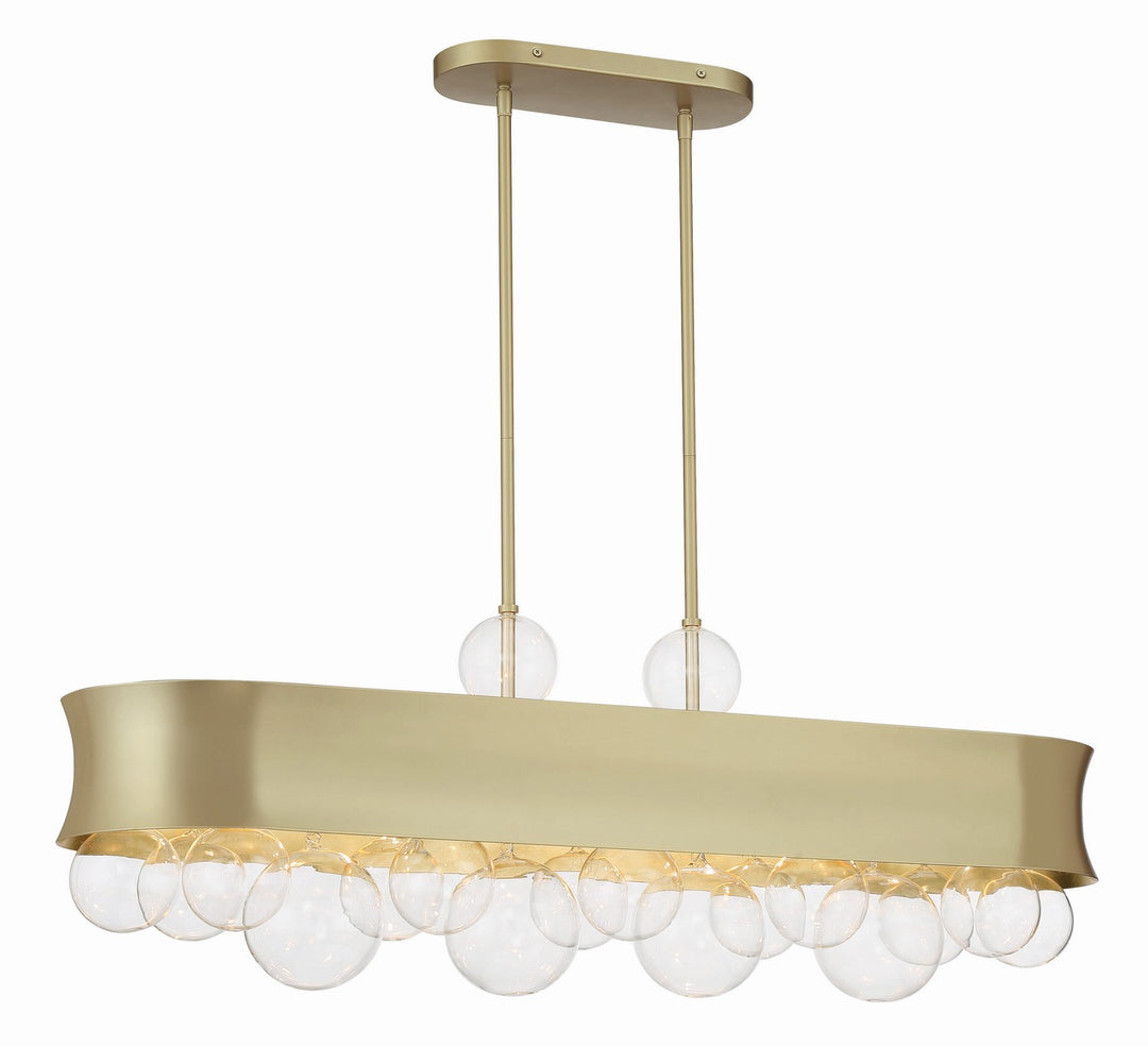 Minka-Lavery Verdi Square 5196-697 Pendant Light - Soft Gold With Gold Leaf