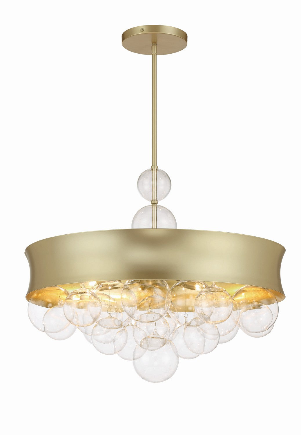 Minka-Lavery Verdi Square 5197-697 Pendant Light - Soft Gold With Gold Leaf