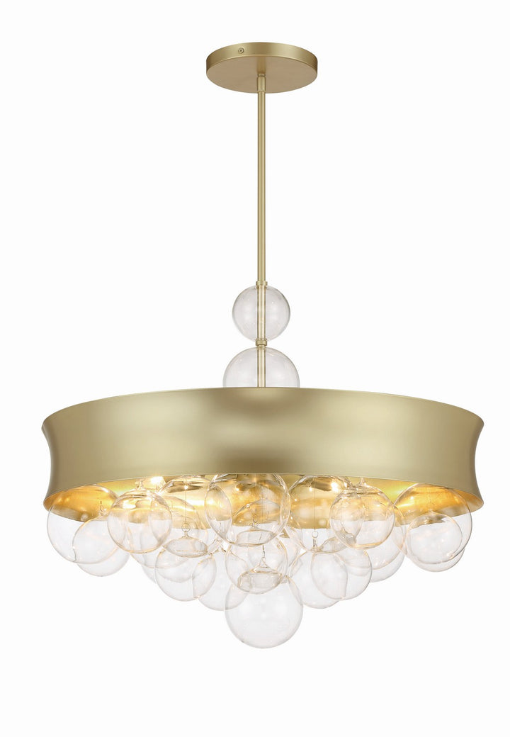 Minka-Lavery Verdi Square 5197-697 Pendant Light - Soft Gold With Gold Leaf