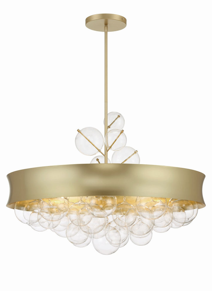 Minka-Lavery Verdi Square 5198-697 Pendant Light - Soft Gold With Gold Leaf