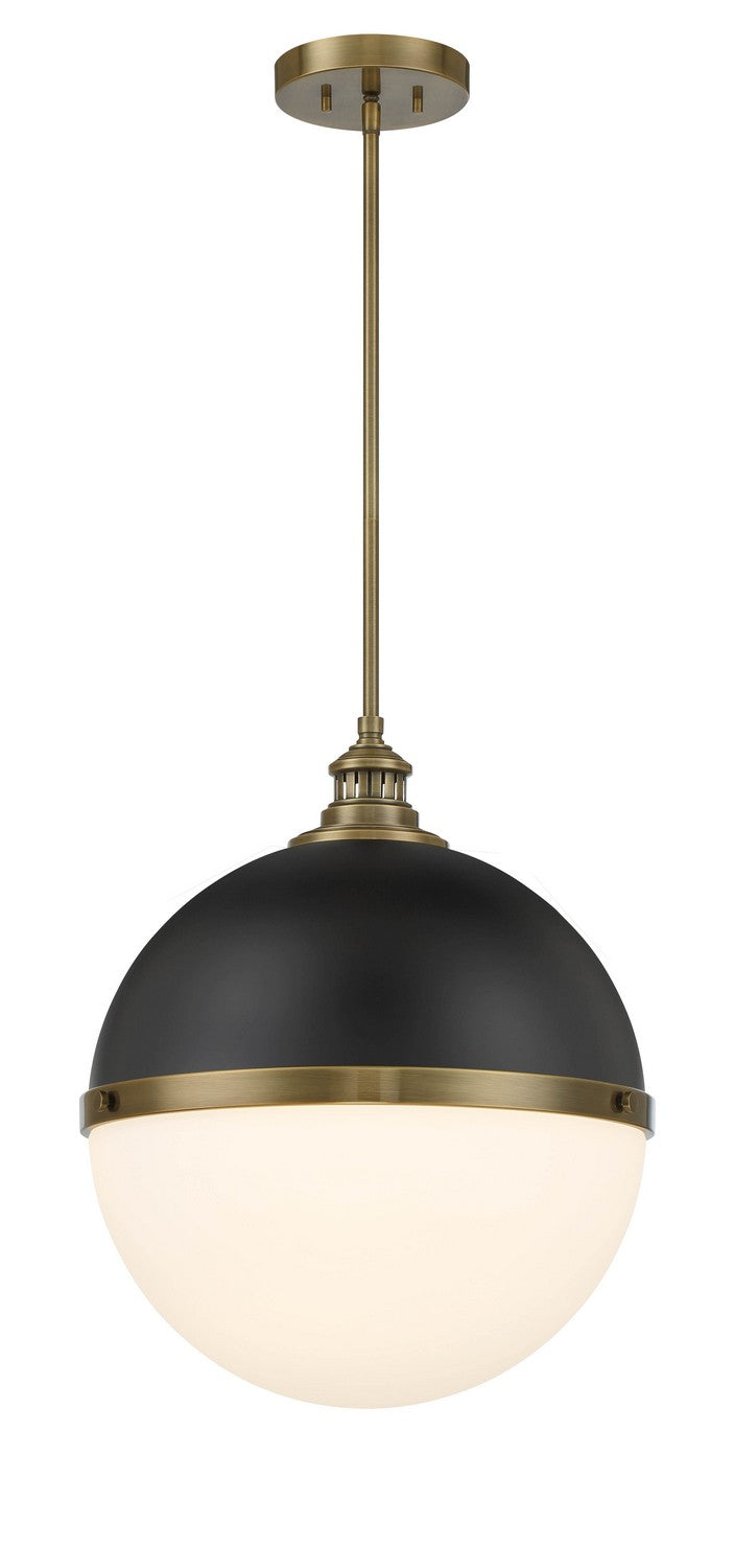 Minka-Lavery Vorey 6606-885 Pendant Light - Coal And Oxidized Aged Brass