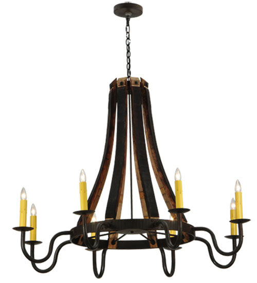 Meyda Tiffany Barrel Stave 135754 Chandelier Light - Natural Wood