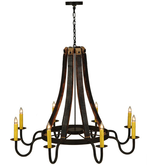 Meyda Tiffany Barrel Stave 135754 Chandelier Light - Natural Wood