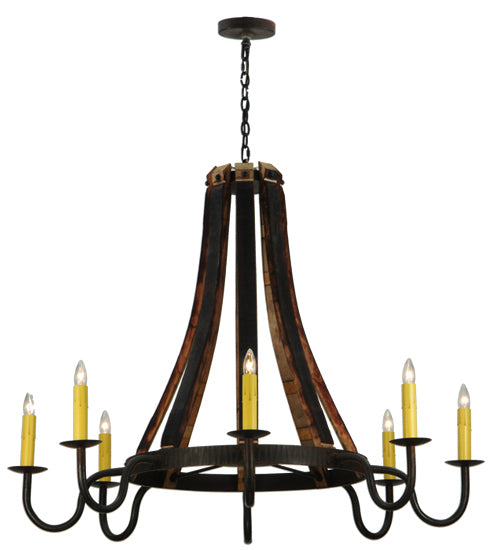 Meyda Tiffany Barrel Stave 135754 Chandelier Light - Natural Wood