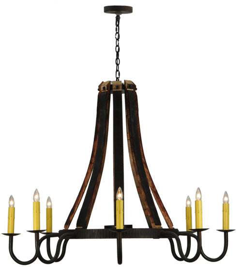 Meyda Tiffany Barrel Stave 135754 Chandelier Light - Natural Wood