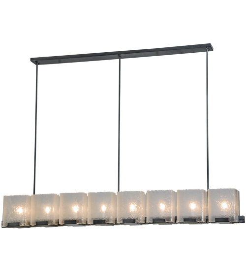 Meyda Tiffany Ice Cube 135816 Pendant Light - Nickel, Custom, Chrome