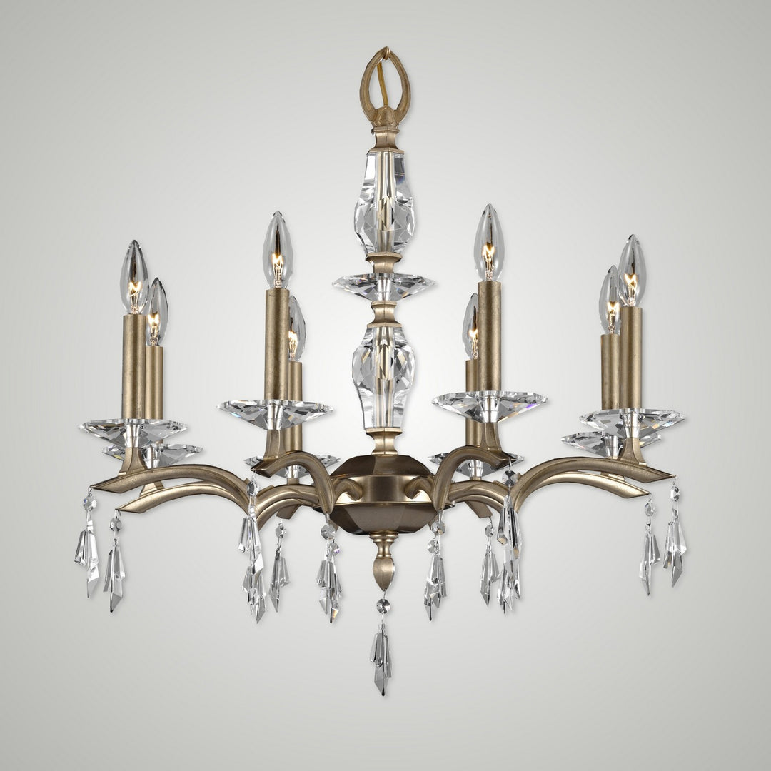 American Brass & Crystal Kaya CH5504-G-36G-ST Chandelier Light - Old Brass
