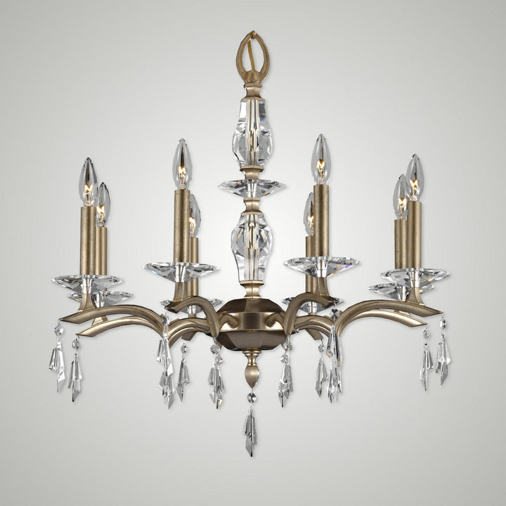 American Brass & Crystal Kaya CH5504-G-36G-ST Chandelier Light - Old Brass