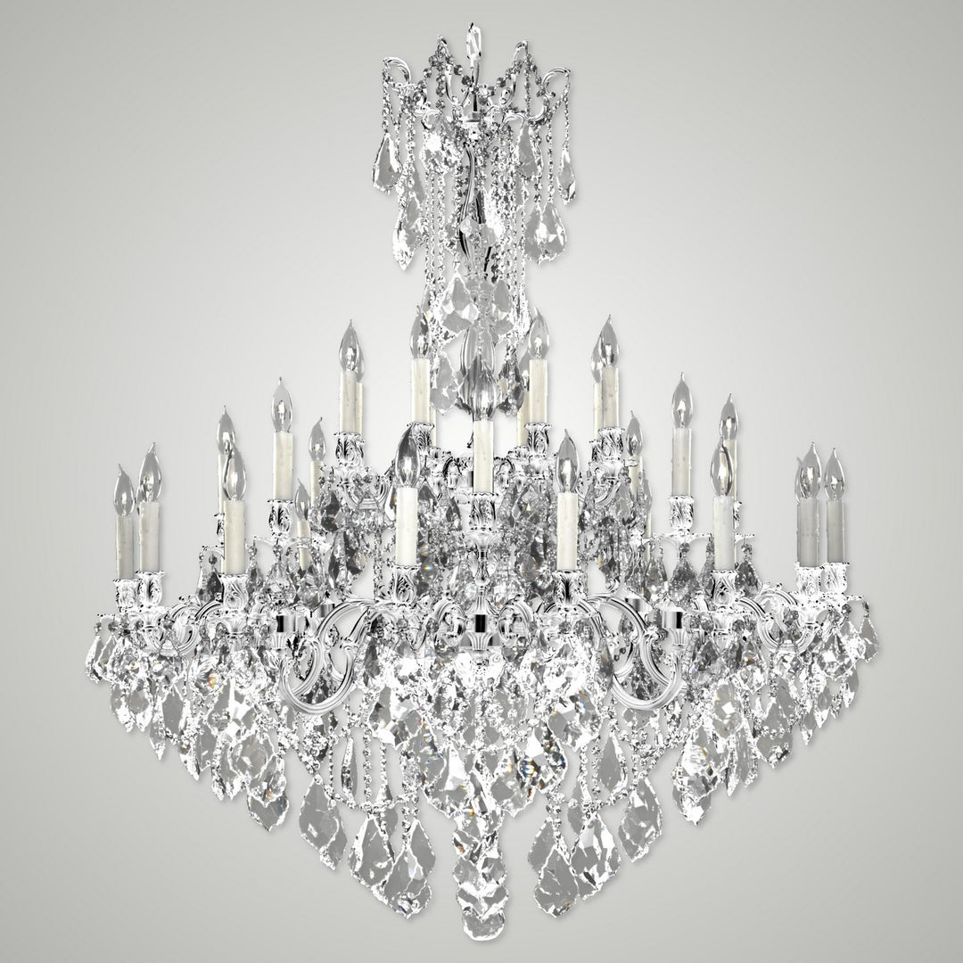 American Brass & Crystal Elise CH9323-A-08G-PI Chandelier Light - Silver