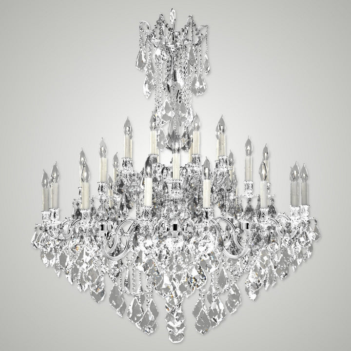American Brass & Crystal Elise CH9323-A-08G-PI Chandelier Light - Silver