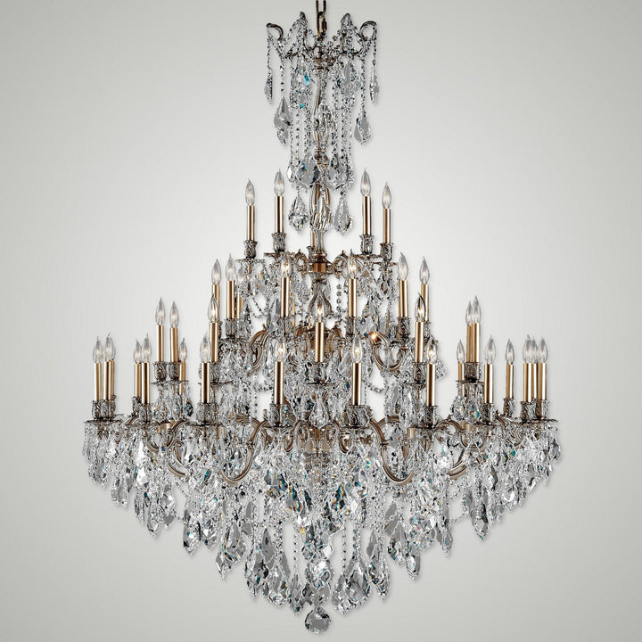 American Brass & Crystal Elise CH9324-A-03G-ST Chandelier Light - French Gold Glossy