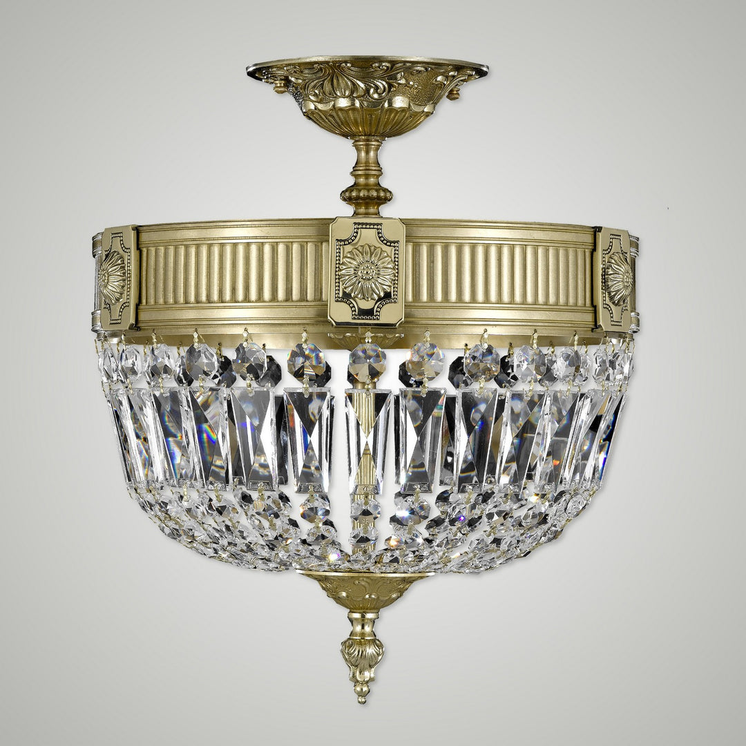 American Brass & Crystal Finisterra FM2151-P-16G Ceiling Light - True Brass