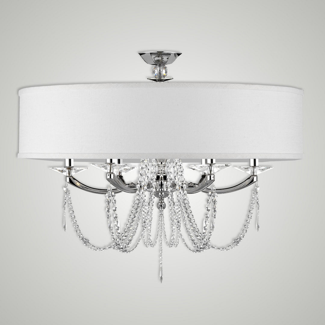 American Brass & Crystal Kensington FM5476-U-38G-ST-HL Ceiling Light - Polished Nickel