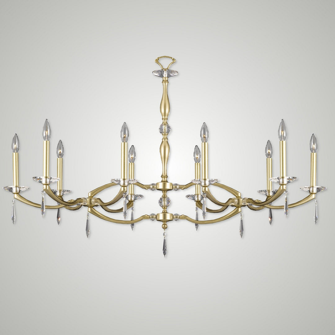 American Brass & Crystal Kensington IL5347-U-36G-ST Chandelier Light - Old Brass