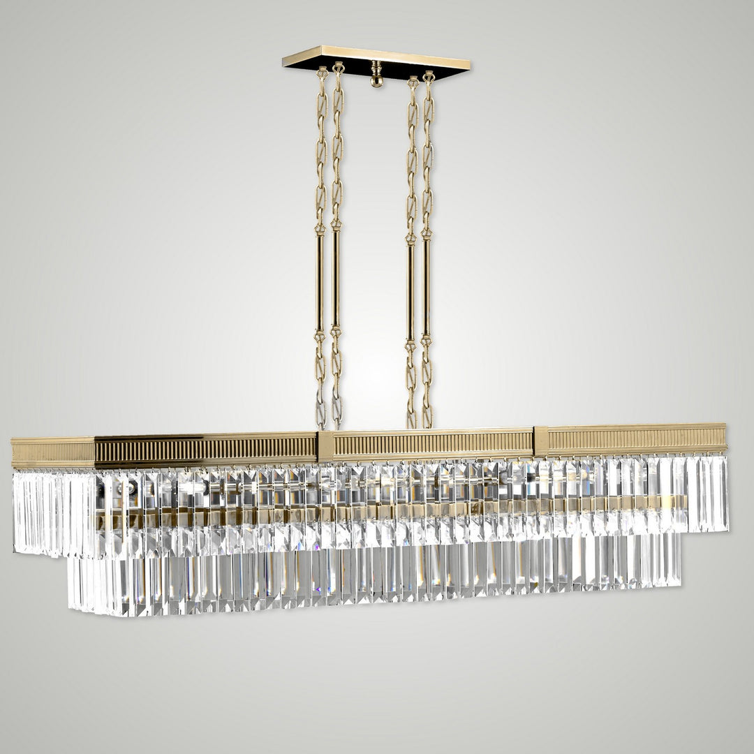 American Brass & Crystal Valencia Modern IL8306-P-32G Pendant Light - Polished Brass