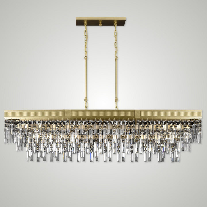 American Brass & Crystal Valencia Modern IL8376-PTK-36G Pendant Light - Old Brass