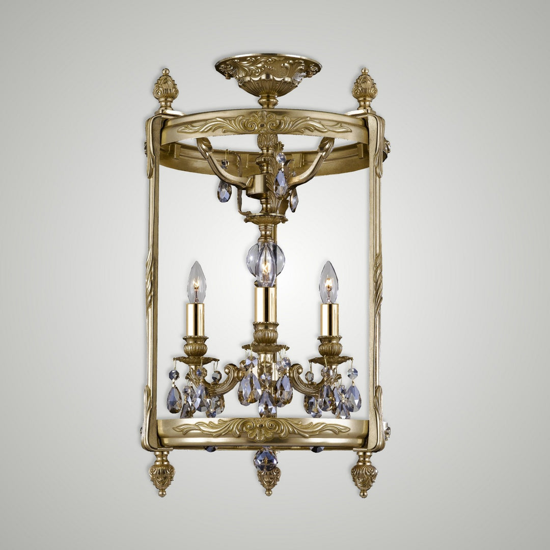 American Brass & Crystal Lantern LTFM2213-OLN-16G-ST Ceiling Light - True Brass