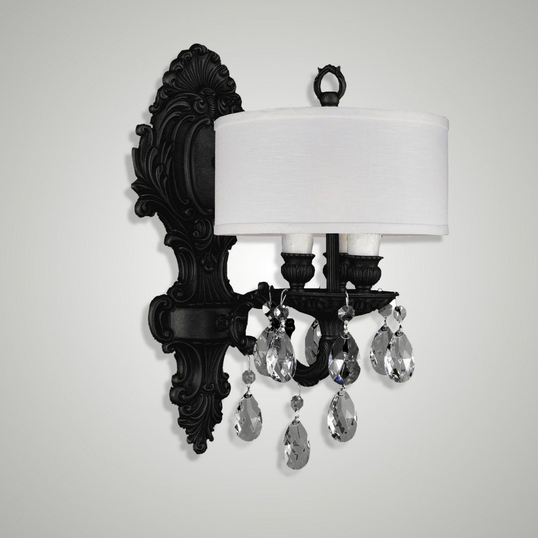 American Brass & Crystal Wall Sconces WS9420-O-05S-PI-HL Wall Sconce Light - Old Bronze(Black)
