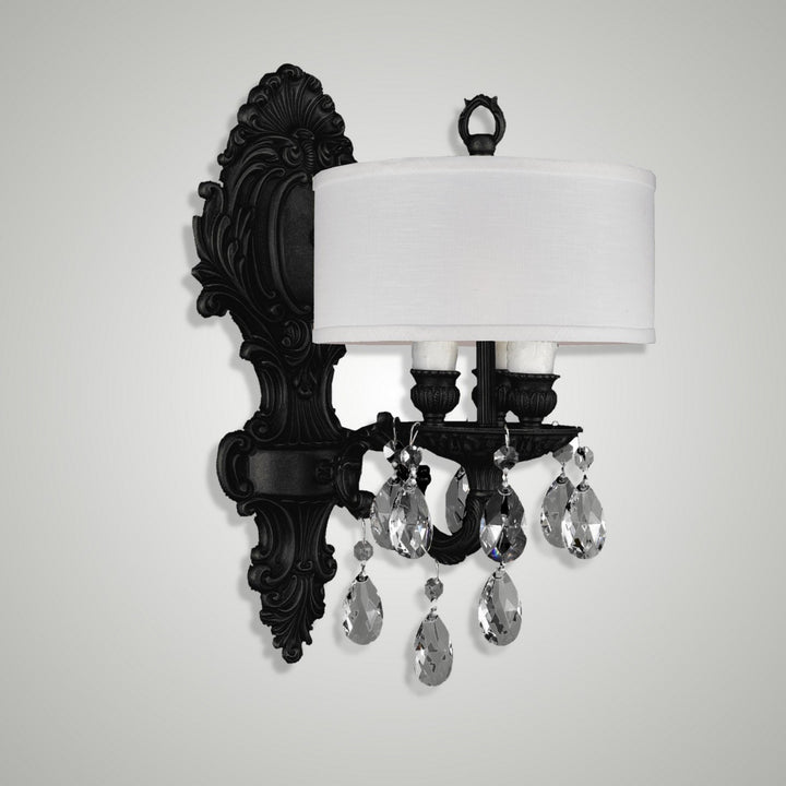 American Brass & Crystal Wall Sconces WS9420-O-05S-PI-HL Wall Sconce Light - Old Bronze(Black)