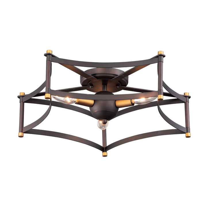 Maxim Wellington 13590OIAB Ceiling Light - Oil Rubbed Bronze / Antique Brass