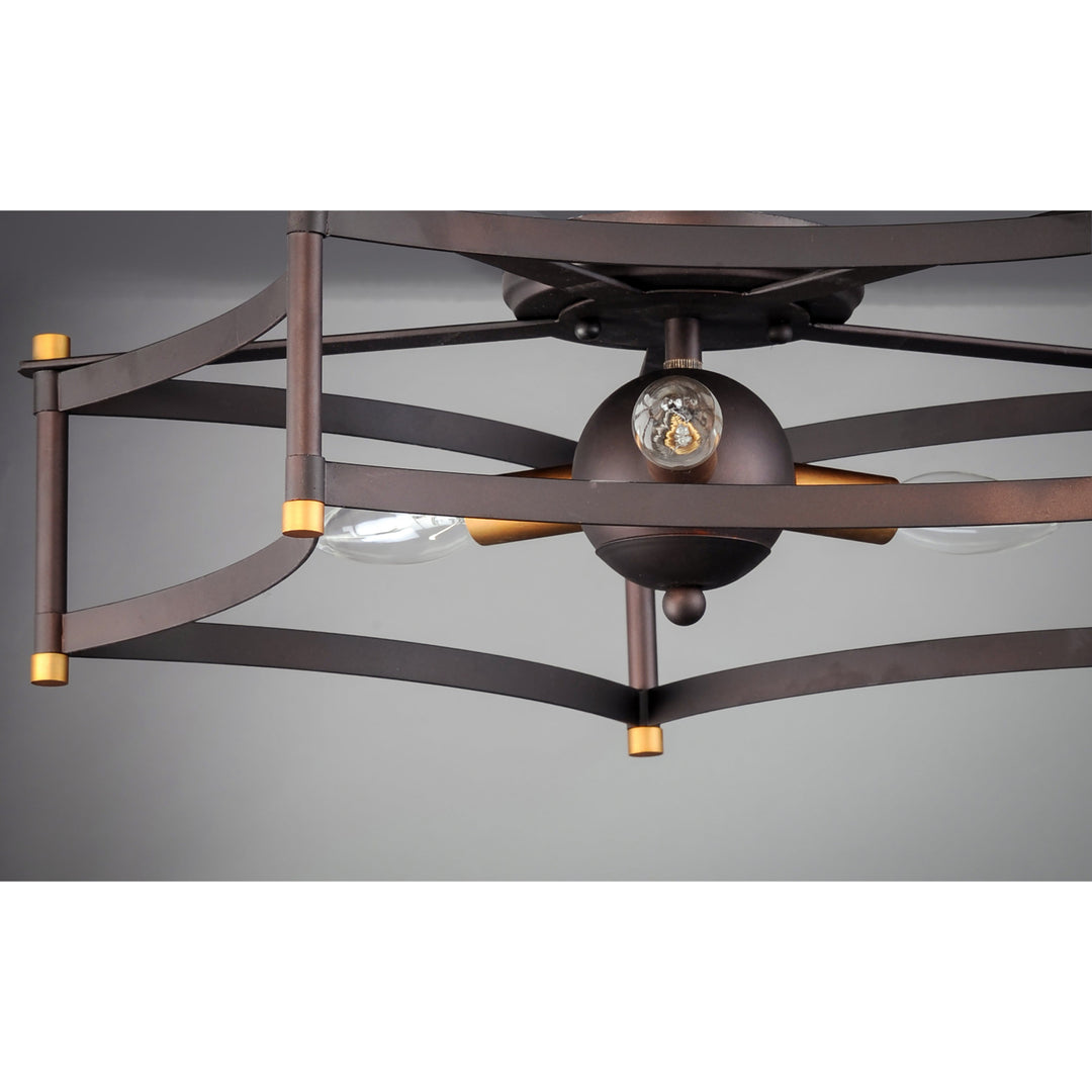 Maxim Wellington 13590OIAB Ceiling Light - Oil Rubbed Bronze / Antique Brass