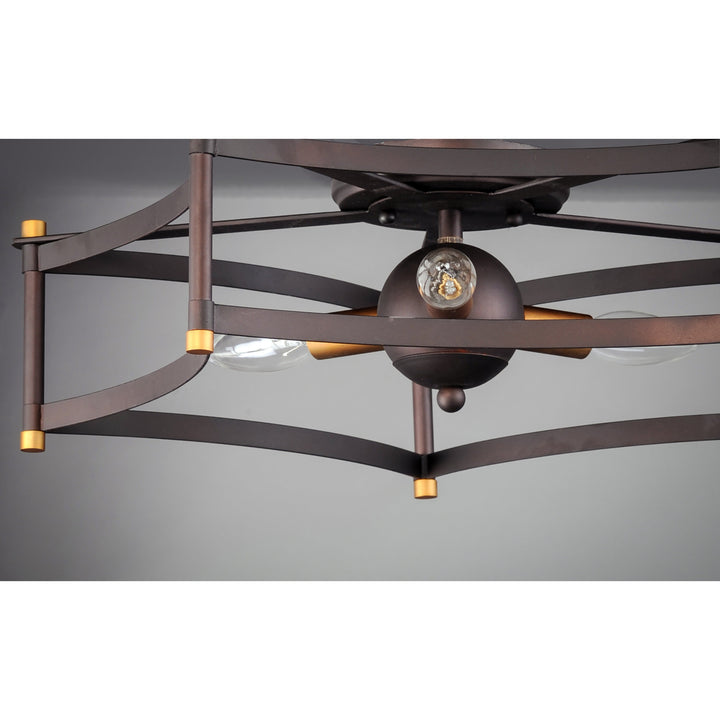 Maxim Wellington 13590OIAB Ceiling Light - Oil Rubbed Bronze / Antique Brass